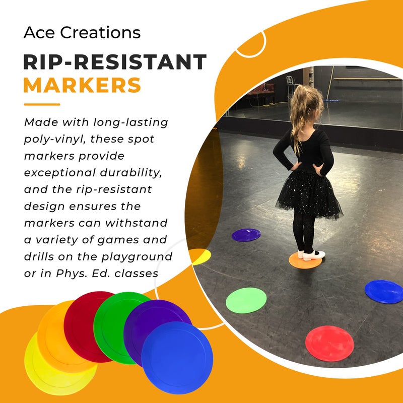 Ace Creations علامات بولي فينيل بقطر 9 بوصات من آيس كريشنز - تمارين تدريبية مع صالات المدارس الرياضية، الفرق الرياضية، ألعاب القوى، كرة السلة، كرة القدم، كرة القدم الأمريكية، البيسبول، الجمباز، رياض الأطفال، الروضة - مجموعة من 12 - Image 5